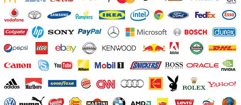 Illustration of logos of brands
