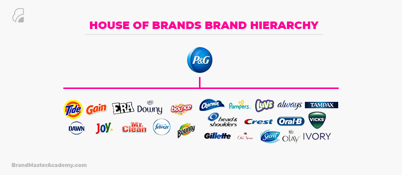 Illustration of P&G House Of Brands Hierarchy
