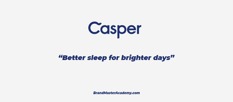 Casper key message tagline logo